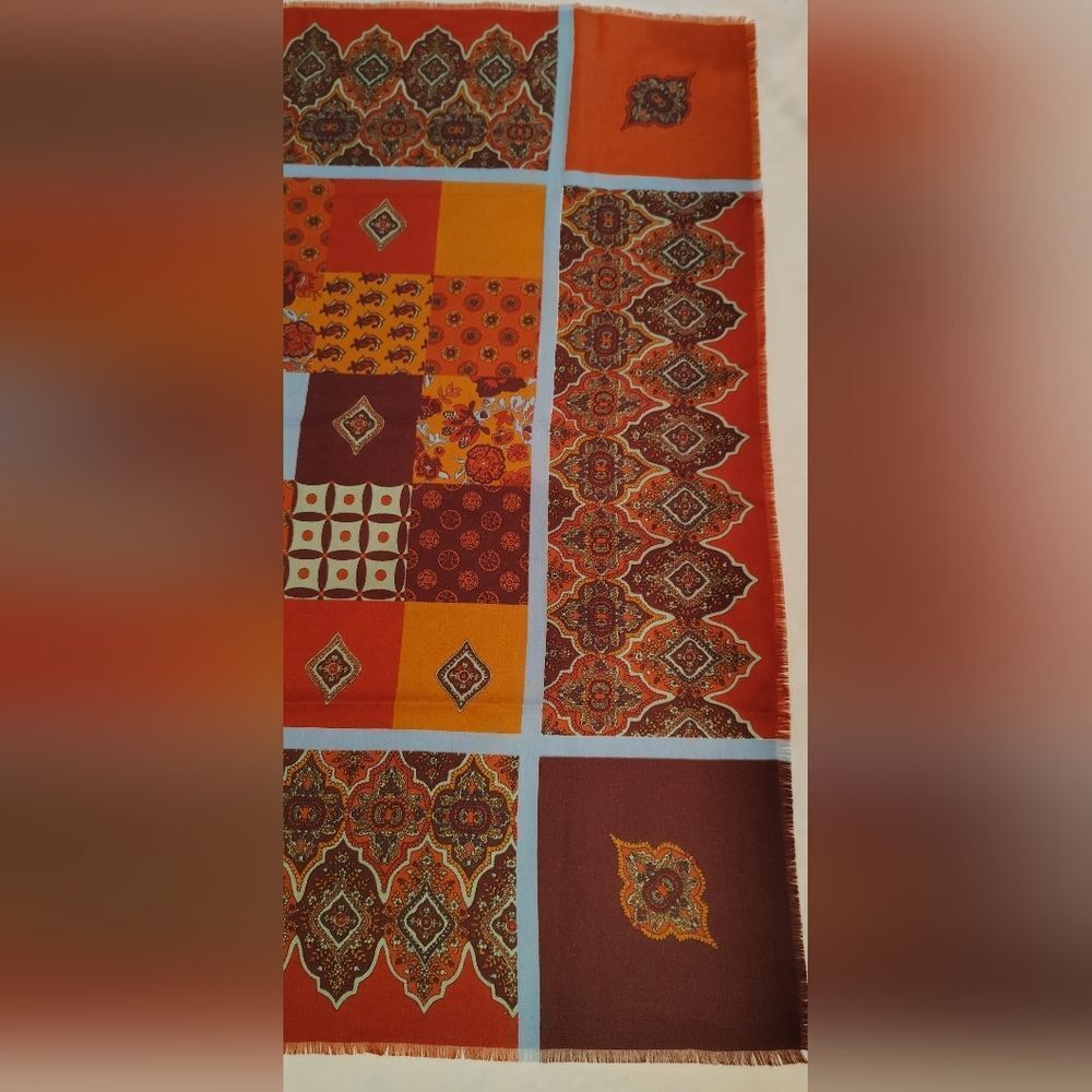 Vintage Colorful Patchwork  Square Scarf - Picture 5 of 16